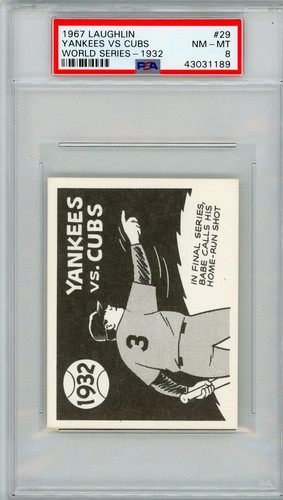 Yankees VS Cubs [1932] #29 1967 Laughlin World Series card
