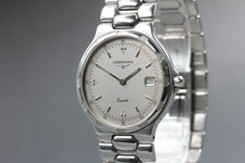  Near MINT LONGINES Conquest L1.614.4 34mm Silver Dial Date Quartz Men's Watch