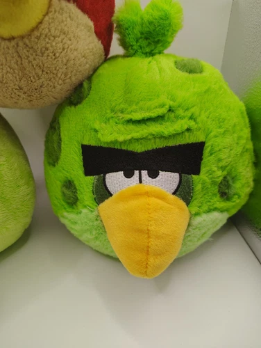 Set of (3) Angry Bird Character Plush Green Red Bird Pig 2012 & 2010 *PLS READ* - Picture 4 of 10