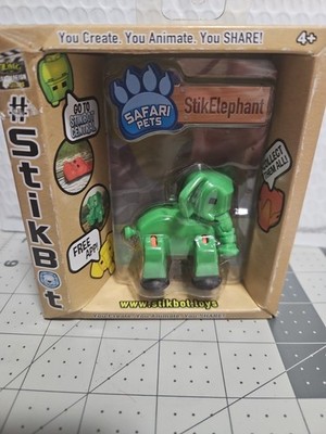 Zing StickBot Safari Pets Green Stik Elephant NIB