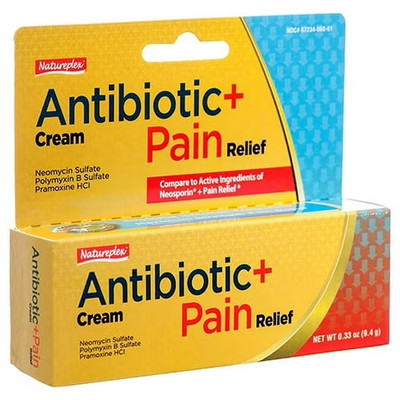 (3 PACK) Natureplex Antibiotic Cream+Pain Relief  0.33 Oz Maximum Strength 04/28
