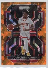 2021-22 Panini Prizm Orange Ice Prizm Josh Christopher #324 Rookie RC