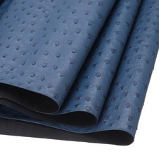 Faux Leather Sheet 53" x 12" Ostrich Blue PU Leather Roll