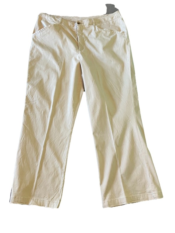 White Stag Women’s Vallejo Tan Straight Leg Dress Pants Cotton Spandex