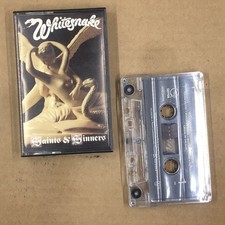 WHITESNAKE Cassette Tape Rock Blues SAINTS AND SINNERS ORIGINAL HERE I GO AGAIN