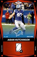 2025 Uno Elite Core Red - Aiden Hutchinson Detroit Lions #087