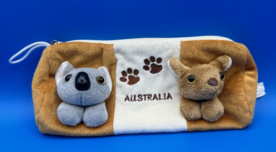 Australia plush zipper bag Boom Up Souvenirs pencil case makeup bag toiletries