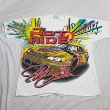 Vintage Chase Authentics Jeff Gordon T Shirt Medium One Hot Ride All Over Print