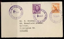 GVI AUS USED in Papua NG, 1949 cover with double franking, BWAGAOIA pmks.