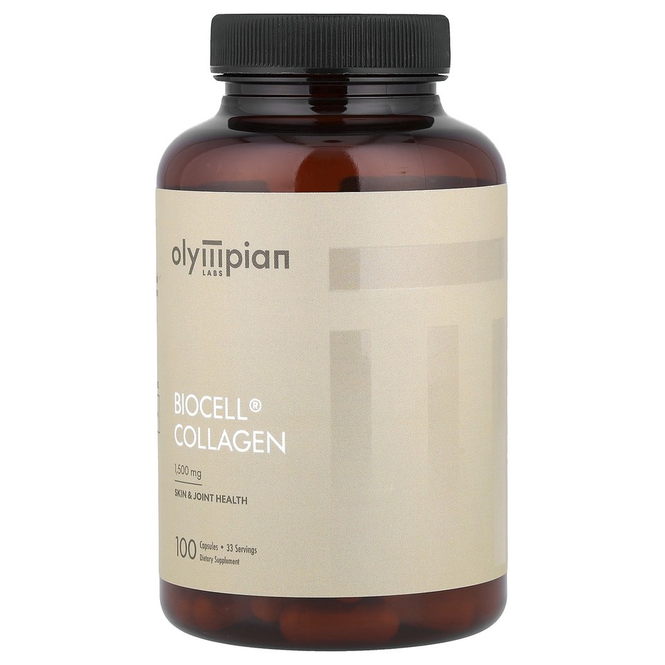 Olympian Labs Inc  BioCell Collagen 100 Capsules Allergen-Free, Egg-Free, Fish