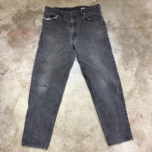 Vintage 1995 Levi's 550 Black Jeans 36x32 USA Made Orange Tab (Tagged 38x32)