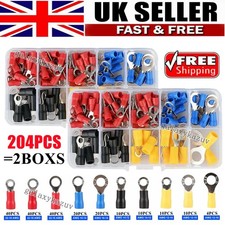 Car Electrical Wire Connectors Insulated Spade Fork Ring Crimp Terminals Set UK