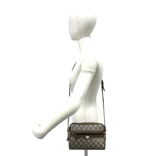 Mini sac bandoulière GUCCI ancien Gucci Plus logo motif quincaillerie cuir pochette - Photo 2/10