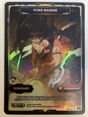 Vcard TCG Awakened Worlds Gamersupps Secret Rare Pyro Baddie 252/250
