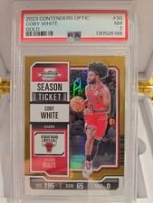 2023 Contenders Optic Basketball Coby White Gold /10 PSA 7