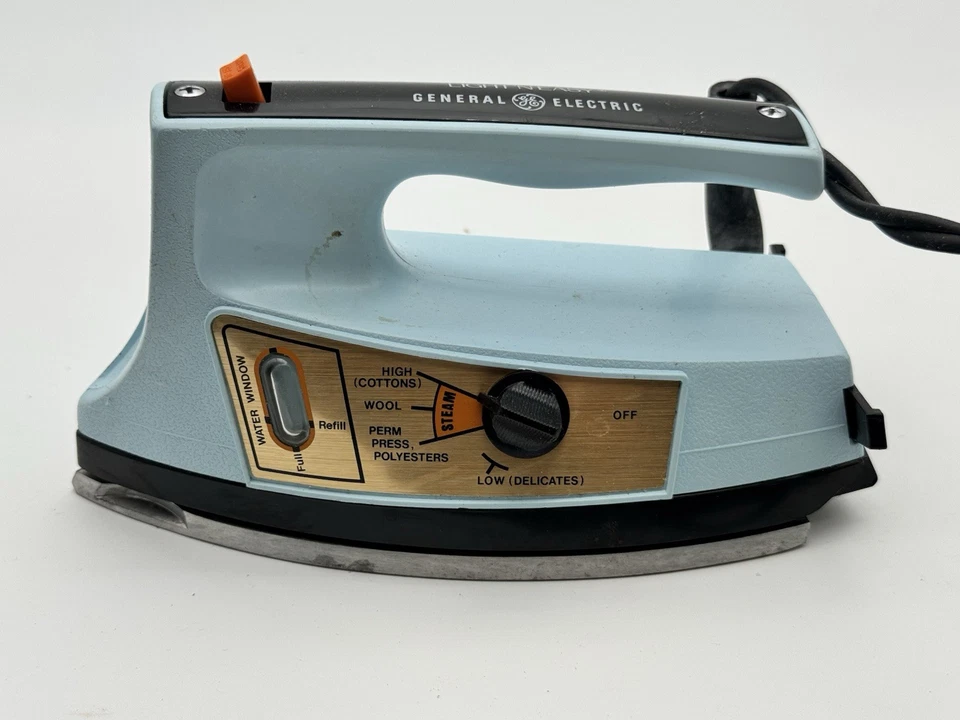 复古 MCM GE 通用电灯 N 容易蒸汽干铁粉蓝色未经测试 — 第 2/4 张图片