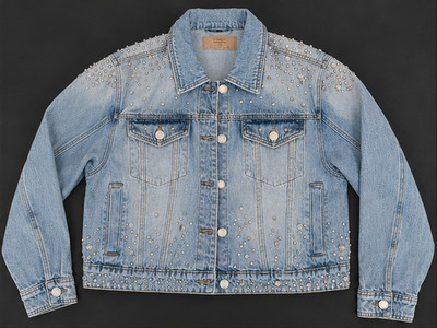 BLANK NYC ''Diamonds in the Sky'' Denim Jacket Size Large