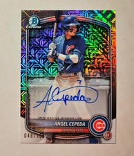 Angel Cepeda 2025 Bowman Chrome AUTO Prospect HTA Choice REFRACTOR 48/150 RC z19