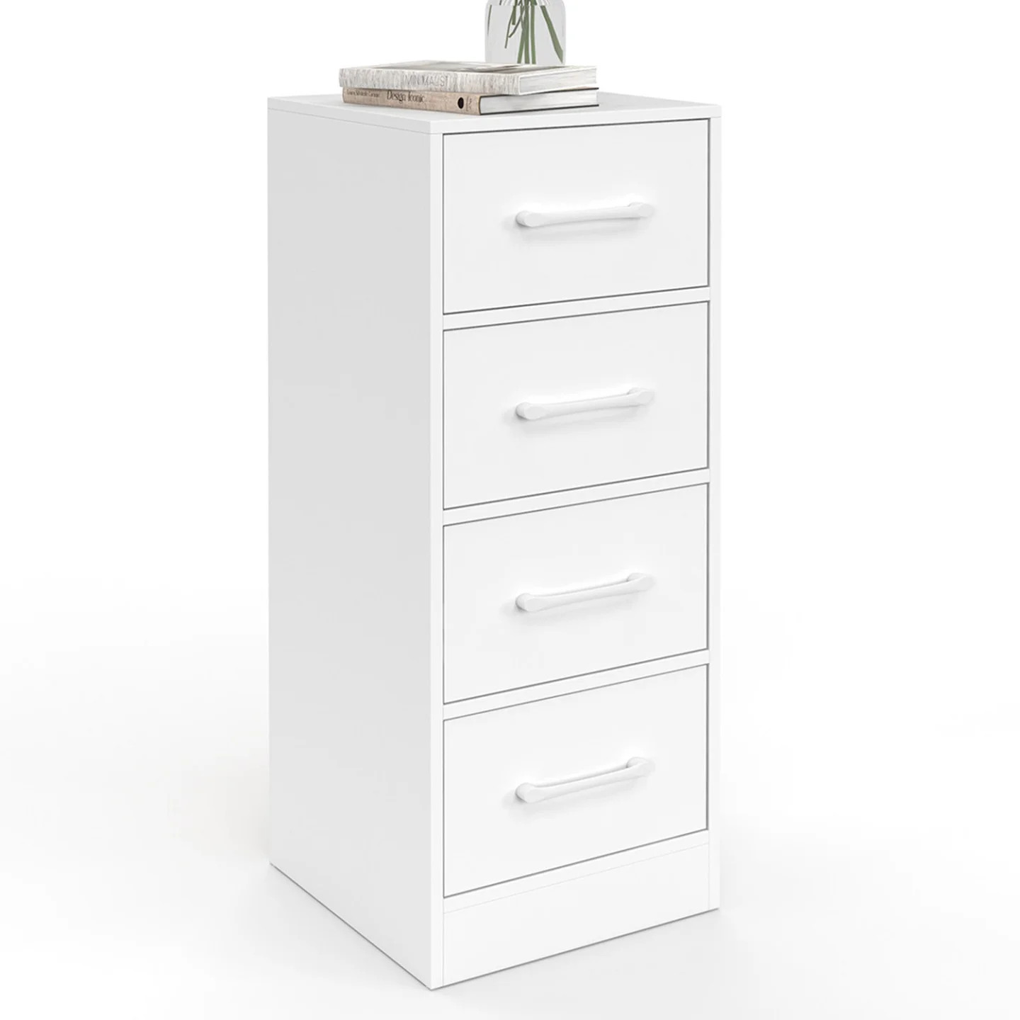 Meuble de rangement bois blanc UPPAH chiffonnier aux finitions soignées