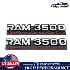 2pc 1994-98 For Ram 3500 Cummins Turbo Diesel Emblem Nameplate Badge 55295314ab 2pc 1994-98 For Ram 3500 Cummins Turbo Diesel Emblem Nameplate Badge 55295314ab