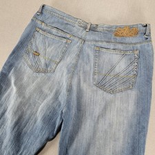 Vintage Y2K Akademiks Jeans 44x34 Baggy Wide Leg Contrast Stich Skater Hip Hop