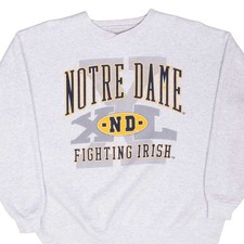 VINTAGE NCAA NOTRE DAME FIGHTING IRISH SWEATSHIRT 1990S LARGE MADE IN USA