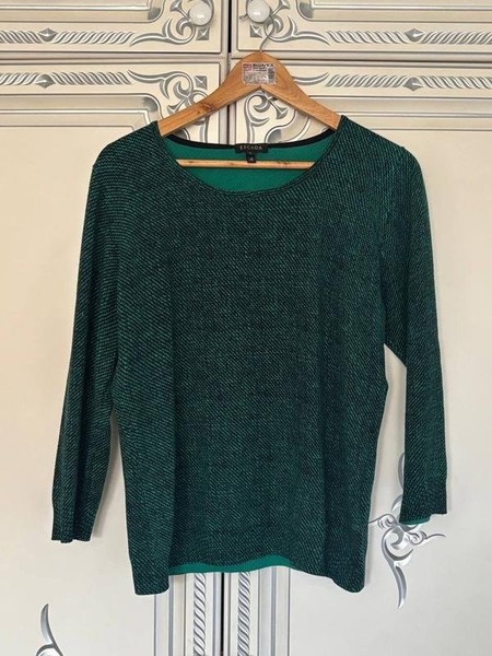 Women Escada Sweater Green Wool L