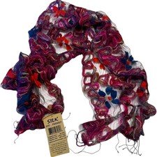 NWT Handcrafted Eco Friendly Silk Floral Scarf Fleurs by Elegant Additions