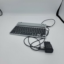 ZAGG YW2-LEACSIPAD Bluetooth Keyboard for iPad Tablet Silver Black