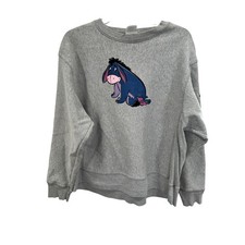 Disney Store Eeyore Grey Heather Sweatshirt XL Vintage Style Winnie the Pooh
