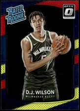 2017-18 Donruss Optic #184 D.J. Wilson Red and Yellow Rated Rookie E1