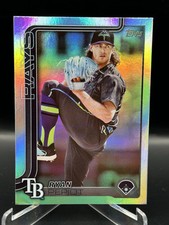 2025 Topps Series 1 Ryan Pepiot Rainbow Foil #179 Tampa Bay Rays