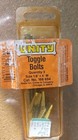 Toggle Bolts, 3 Pcs Wall Anchor, 1/8"
