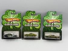 Hot Wheels Set of 3 Clover Cars, '70 Camaro, '64 Pontiac GTO, 1/4 Mile Coupe