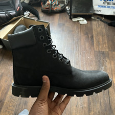 Timberland Mens 8.5 Black Leather Lace-Up Ank...