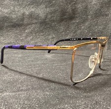NEW NOS Vintage 80s PURPLE GIORGIO B. HILLS Eyewear Glasses Oversized Frames 56