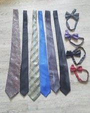 Lot Of 10 Gently Used Men's Neck And Bow Ties Various Colors