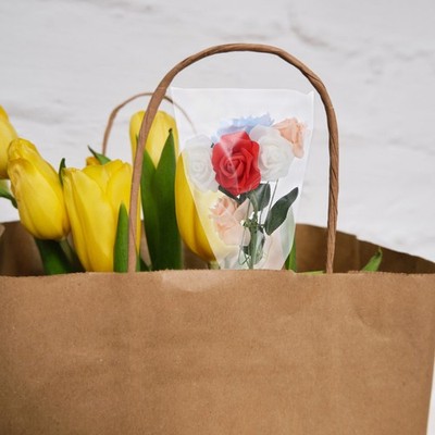 50pcs Cellophan Wrap Bags Blumenstrauß Wrapbeutel klares Verpackungspapier