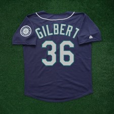 Logan Gilbert 1999 Seattle Mariners Men's Alternate Navy Blue Jersey w/ Patch