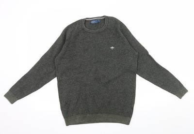 Einfacher grüner Pullover Pulli Herren UK Größe S