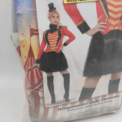 Smiffys Damenkostüm Zirkuskleidung Ringmaster Lady M Rot elegant auffällig fest - Bild 1 von 4