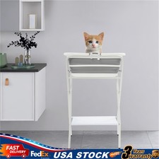 Small Pet Bathtub with Stand Foldable Pet Bath W/ Drainage Tube Portable Bathtub