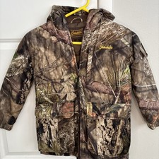 Gamehide Youth S Multicolor Camo Mossy Oak Hooded Waterproof Zip Outdoor Jacket