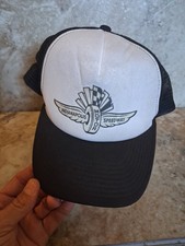 Vintage 1981 Indianapolis Motor Speedway Trucker Snapback Hat, wings/checkerdflg
