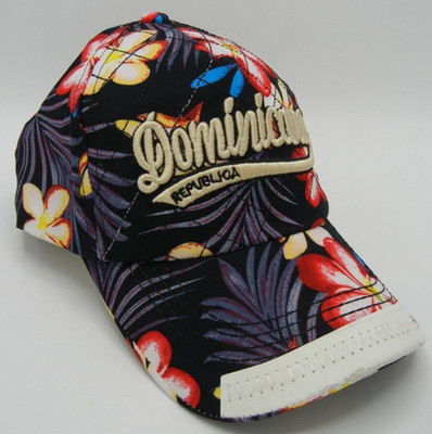 Embroidered Dominicana Republica hawaiian print snapback hat floral