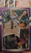 2021 Topps Chrome Update Series - Logan Gilbert #USC70 Purple Refractor (RC)