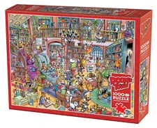 Bookshop Bedlam 1000 Piece Jigsaw Puzzle Cobble Hill New