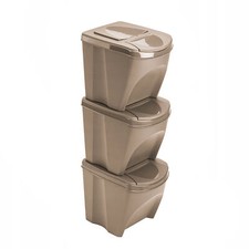 Image of .SORTING Waste BIN Recycling Boxes SORTIBOX Segregation Stackable Set 3,4,5 x25L
