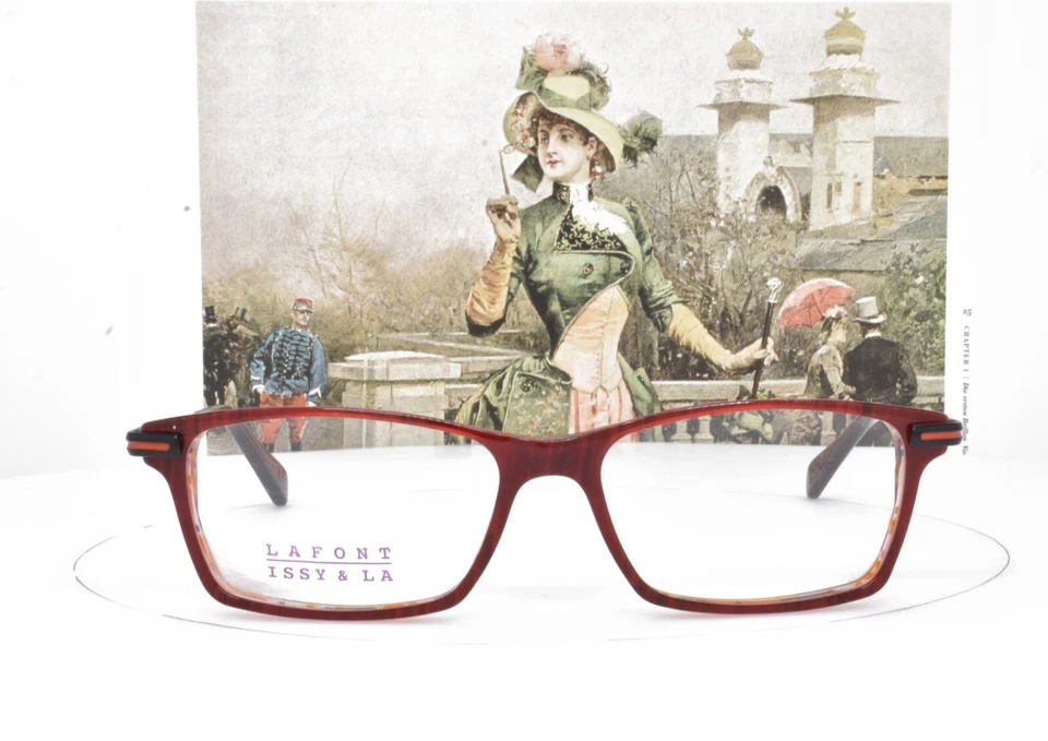 LAFONT Paris Eyeglasses Shiny Red Black 53-15-129 MATISSE 686 - Image 2 of 4