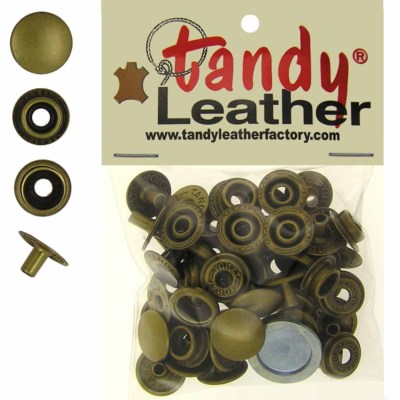 Tandy Leather 5/16 Inch Line 24 Snap fastener kit CT.15 w/Tools - Brass
